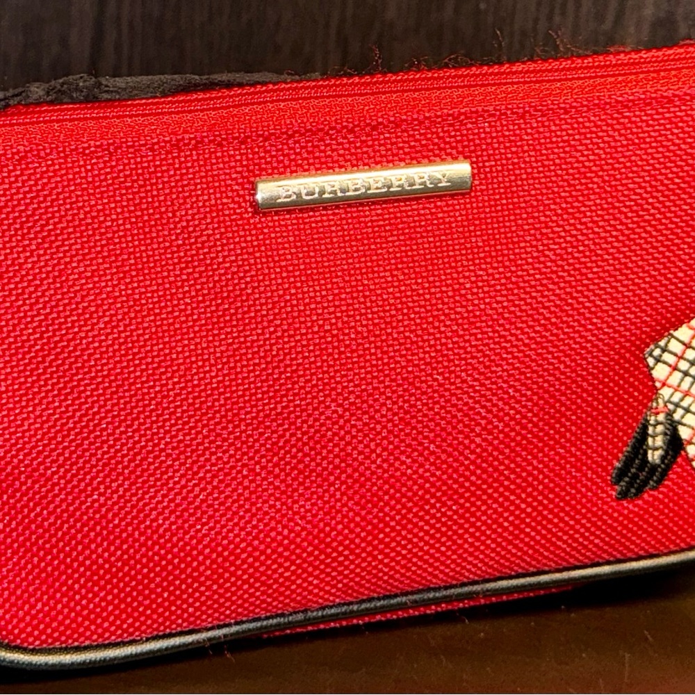 Burberry Red Designer Clutch
